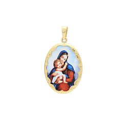 Medailón Dieťa v náručí Matky Božej 