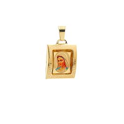 Medailón Panny Márie Medžugorskej zo žltého zlata