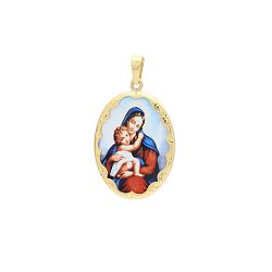 Veľký medailón Dieťa v náručí Matky Božej